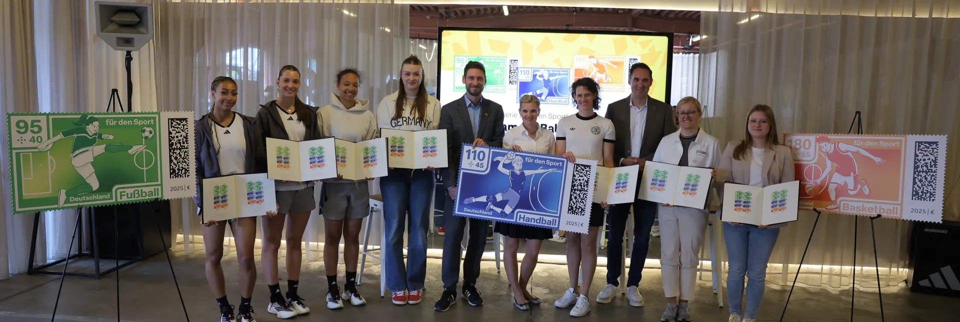 Sportbriefmarken-Serie 2025 zugunsten der Sporthilfe vorgestellt